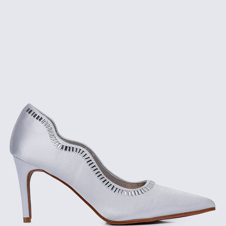 Lydia Comfy Pumps In SilverShoes - myballerine