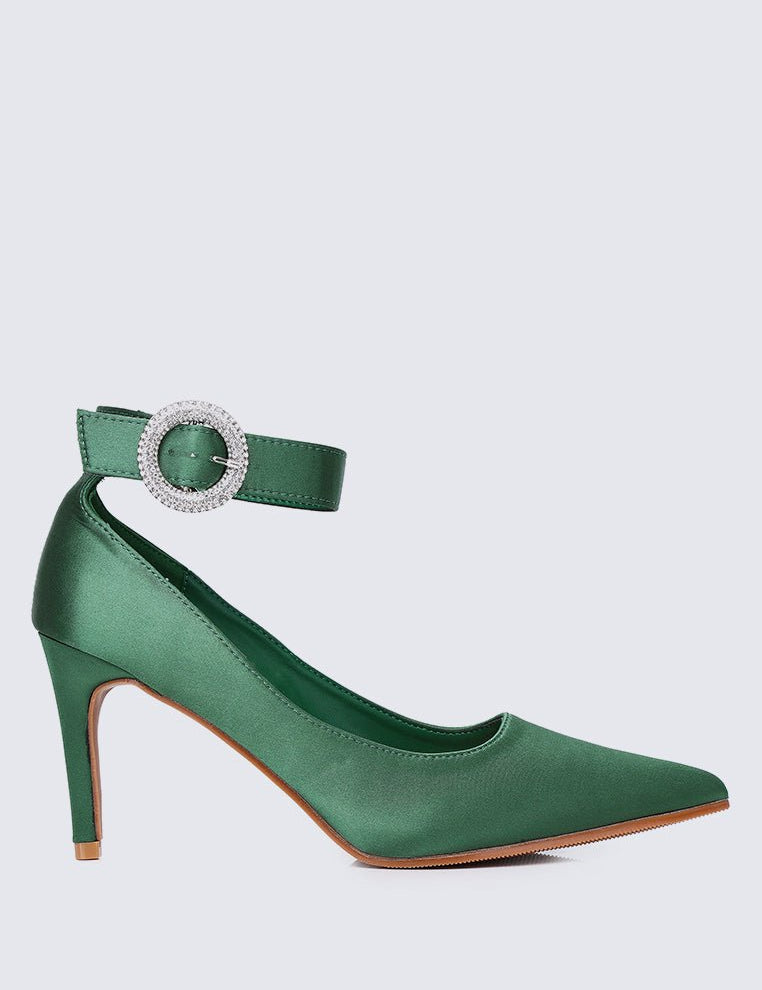 Lyla Comfy Pumps In GreenShoes - myballerine