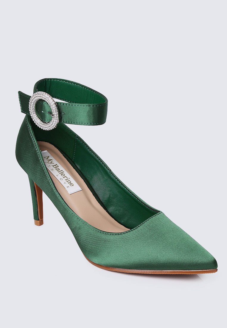 Lyla Comfy Pumps In GreenShoes - myballerine