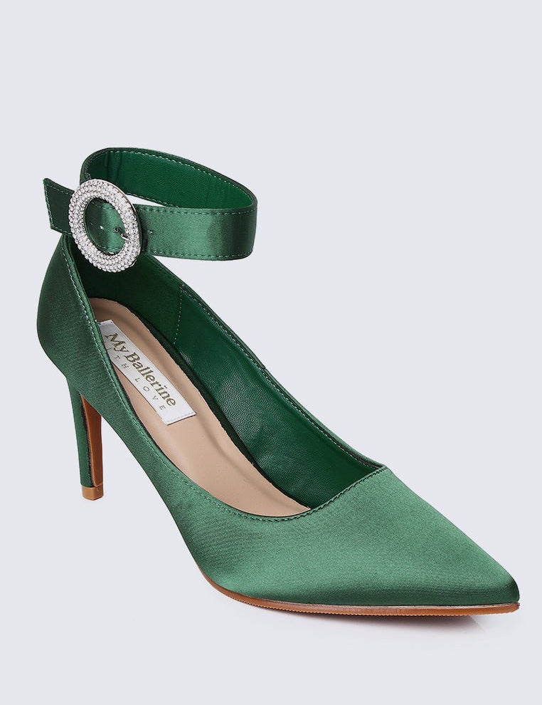 Lyla Comfy Pumps In GreenShoes - myballerine