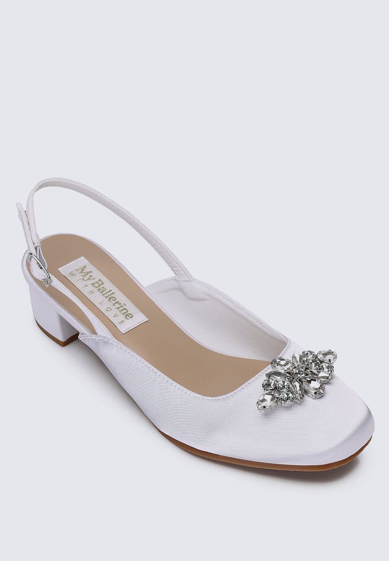 Maeve Comfy Heels In Ivory - myballerine