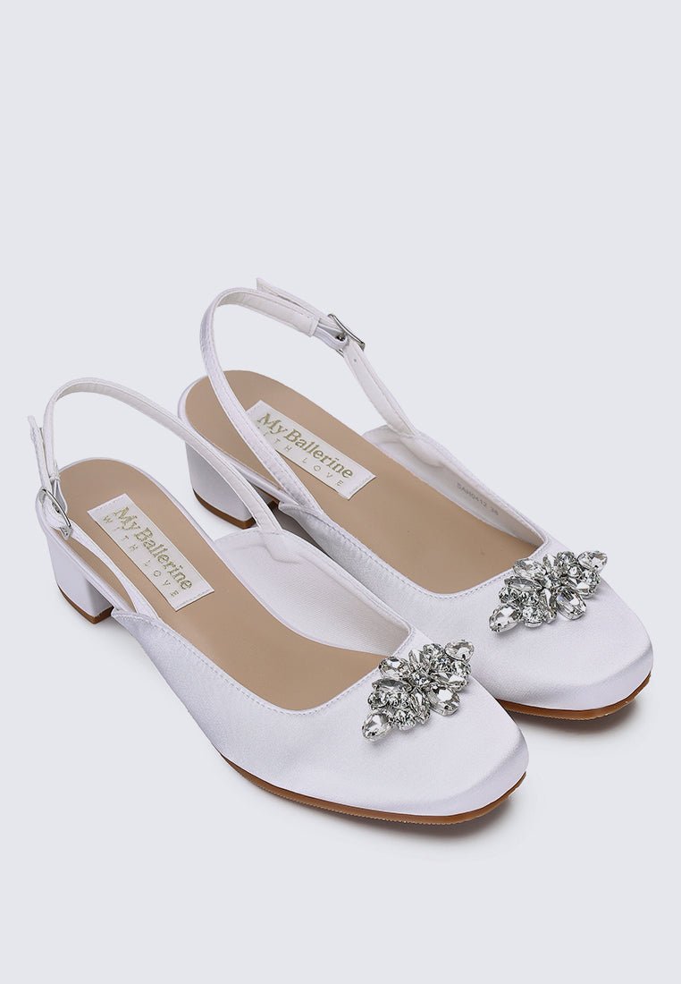 Maeve Comfy Heels In Ivory - myballerine