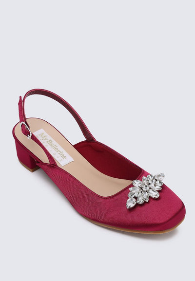 Maeve Comfy Heels In Maroon - myballerine