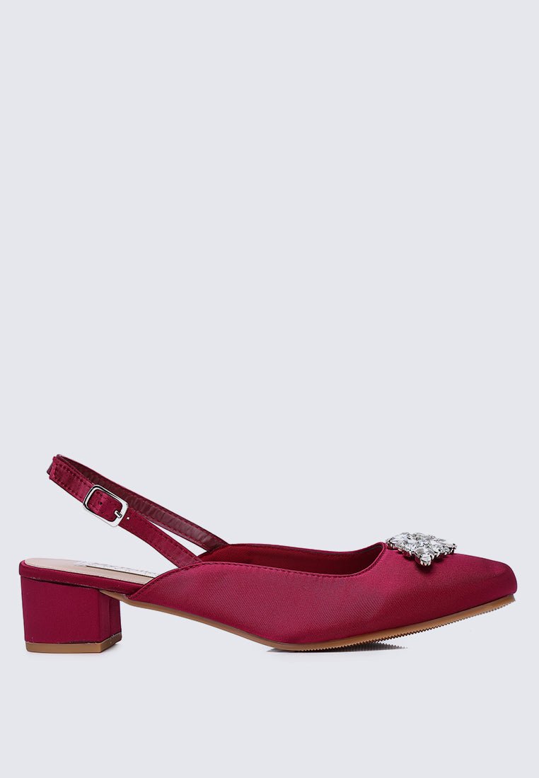 Maeve Comfy Heels In Maroon - myballerine