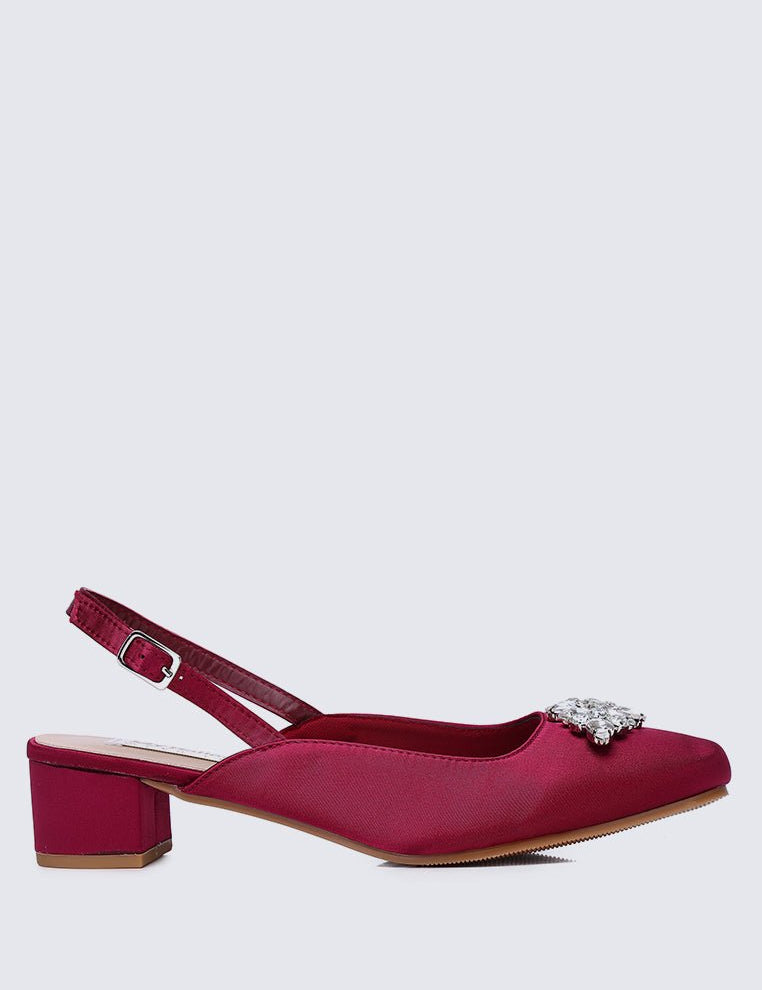 Maeve Comfy Heels In Maroon - myballerine