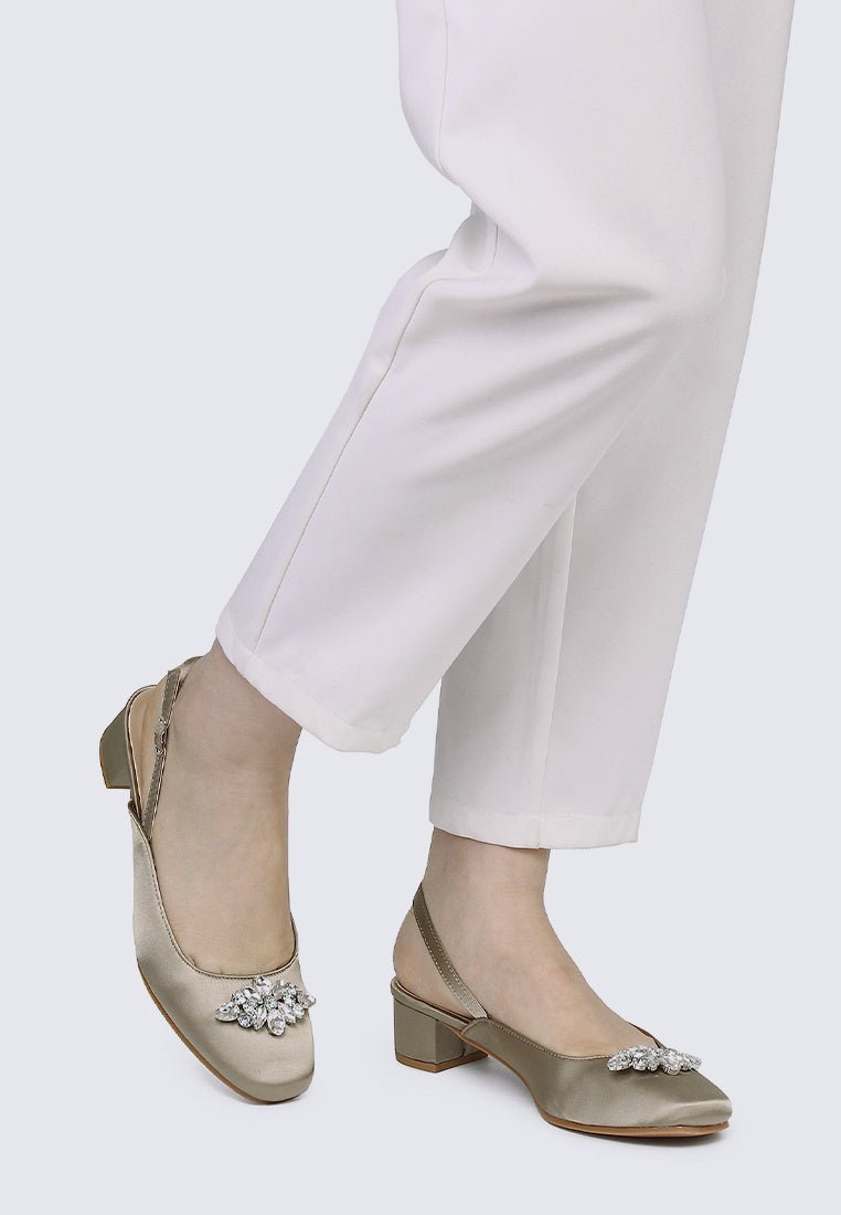 Maeve Comfy Heels In Taupe - myballerine