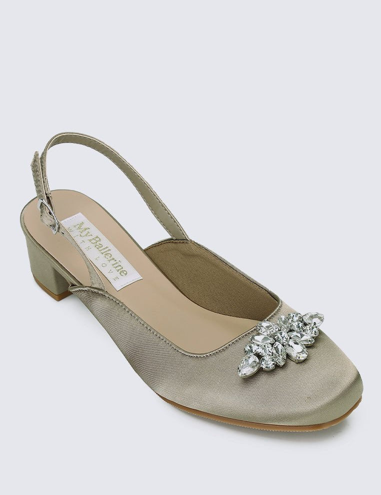 Maeve Comfy Heels In Taupe - myballerine