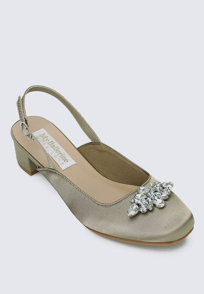 Maeve Comfy Heels In Taupe - myballerine