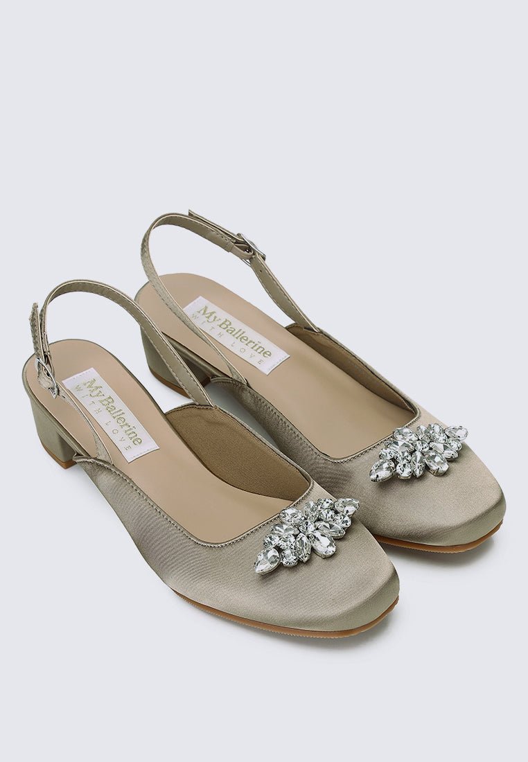 Maeve Comfy Heels In Taupe - myballerine