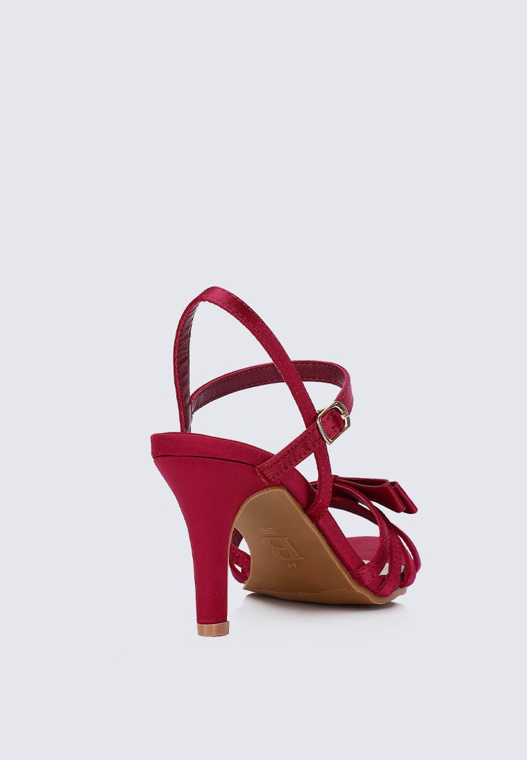 Melissa Comfy Heels In Maroon - myballerine