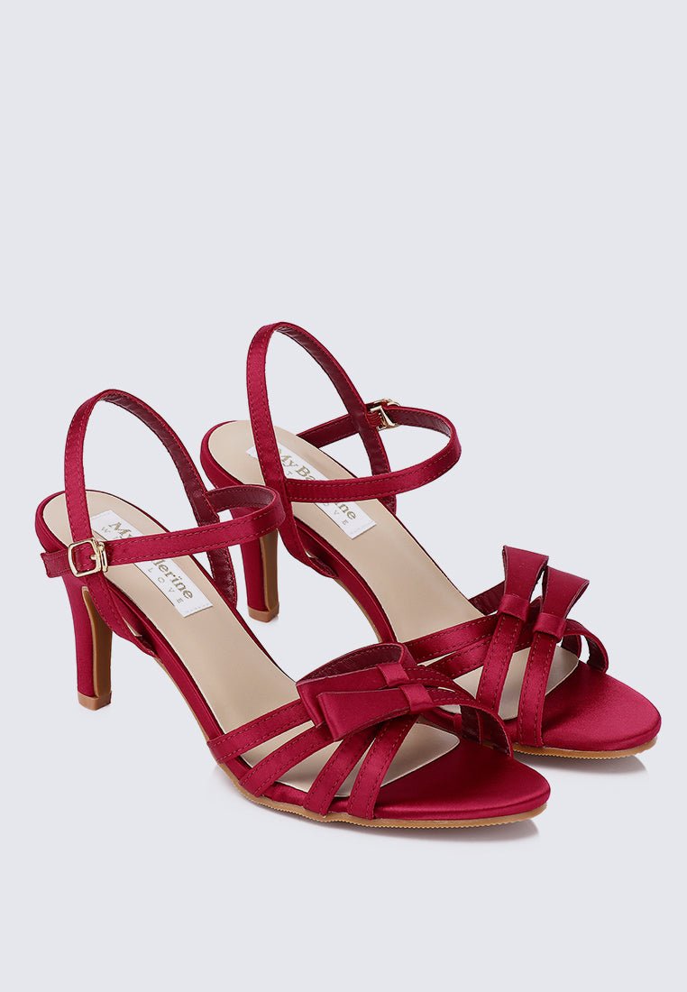 Melissa Comfy Heels In Maroon - myballerine