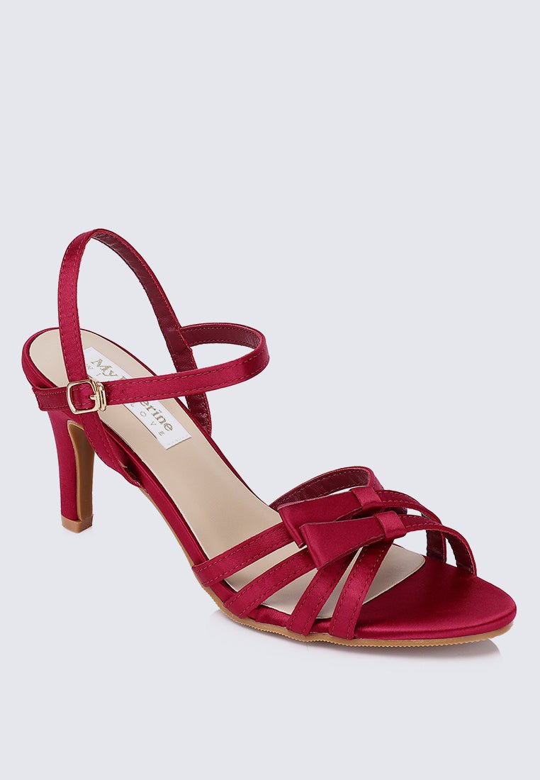 Melissa Comfy Heels In Maroon - myballerine