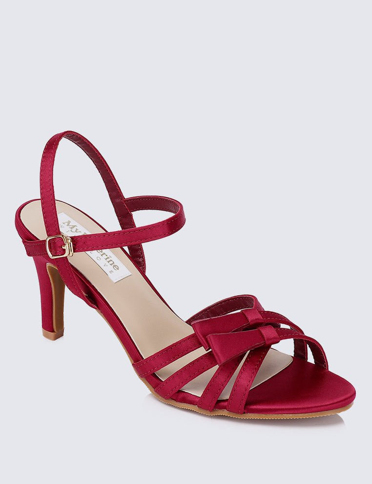 Melissa Comfy Heels In Maroon - myballerine