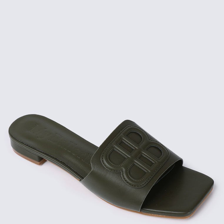 Michelle Comfy Sandals In OliveShoes - myballerine