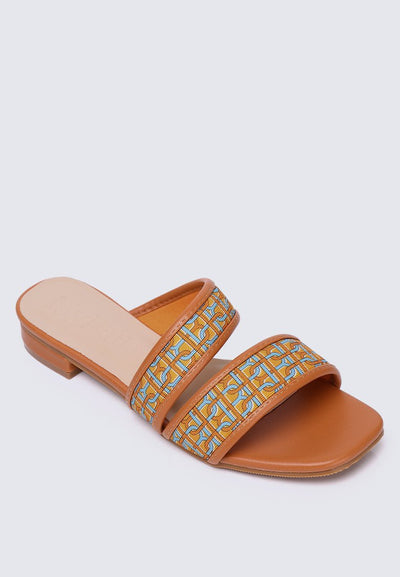 Myra Comfy Sandals In ApricotShoes - myballerine