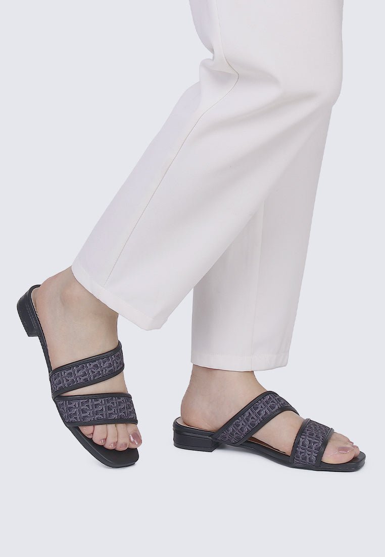 Myra Comfy Sandals In BlackShoes - myballerine