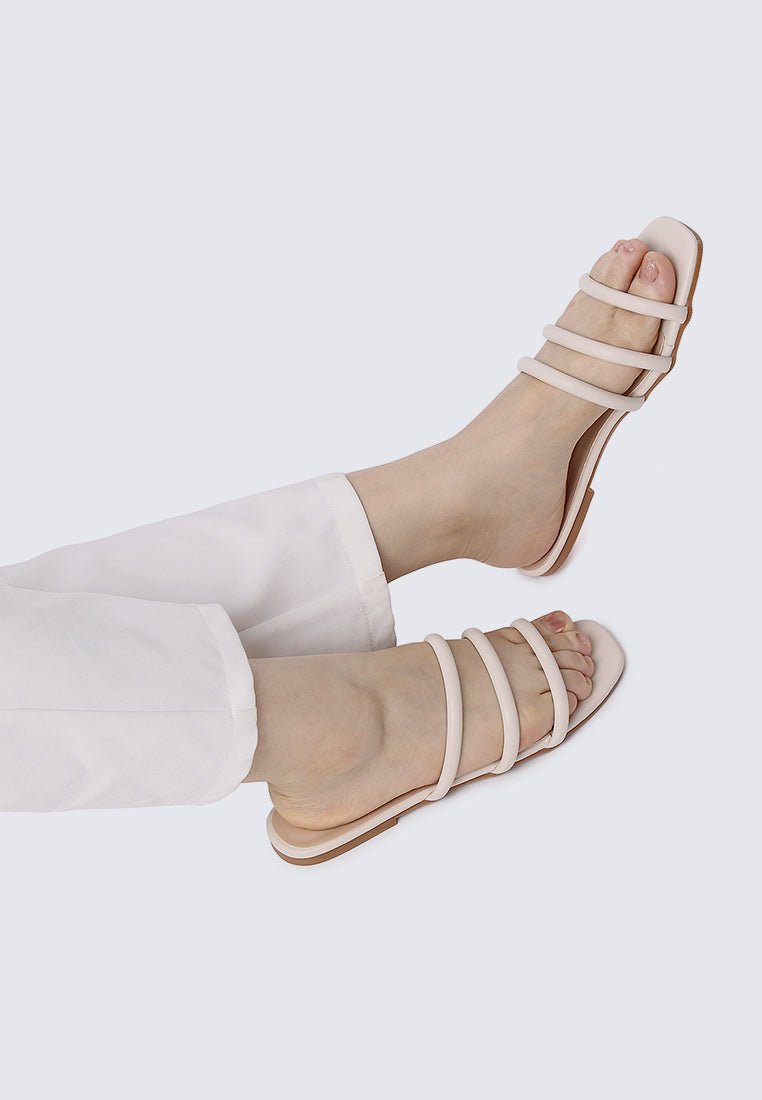 Nevaeh Comfy Sandals In BeigeShoes - myballerine