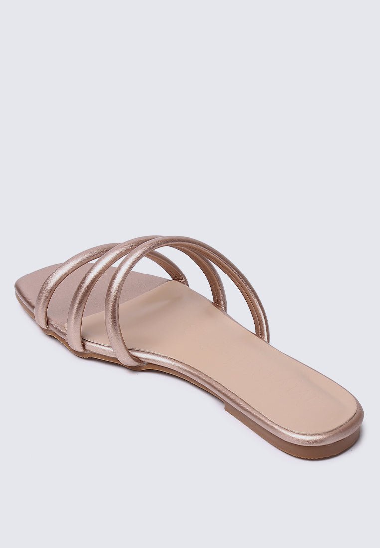 Nevaeh Comfy Sandals In Rose GoldShoes - myballerine