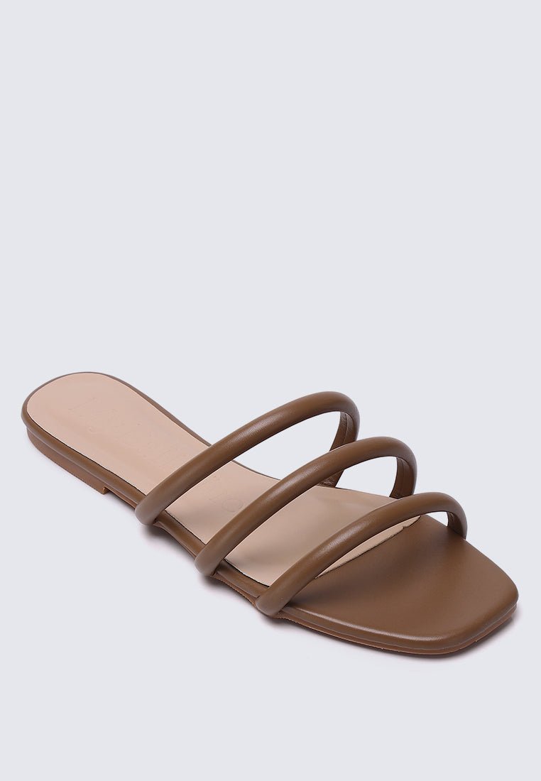 Nevaeh Comfy Sandals In TaupeShoes - myballerine