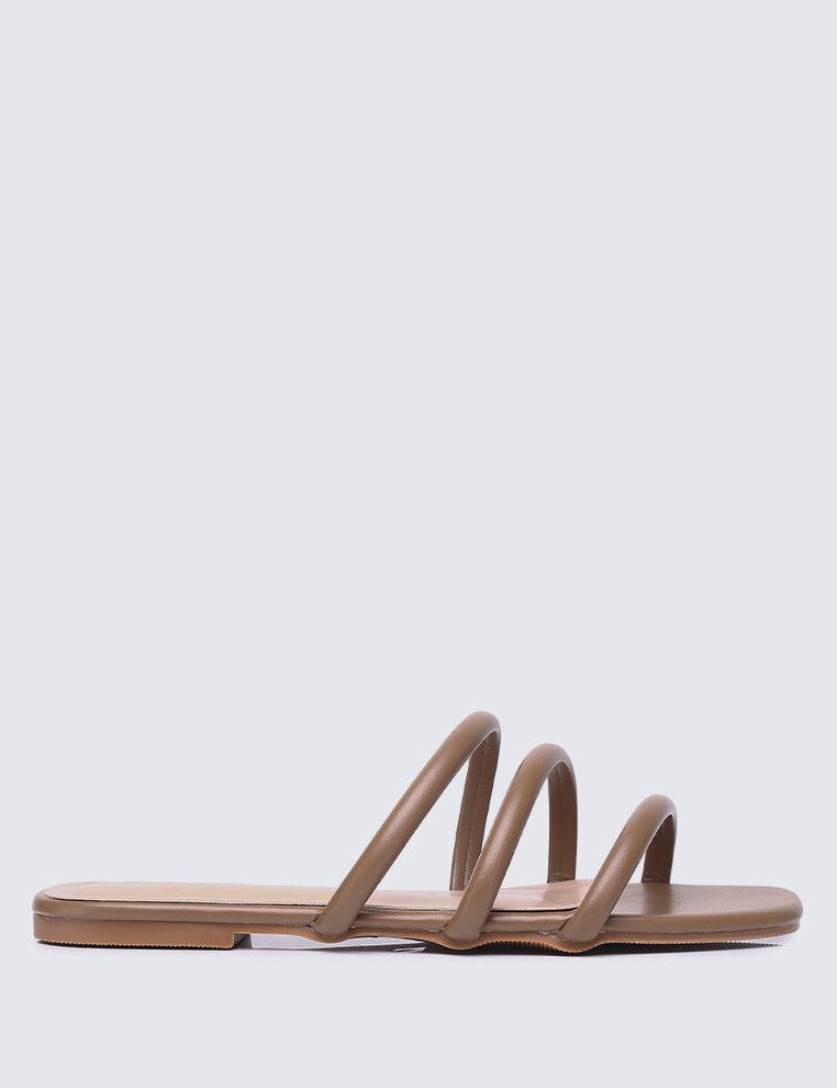 Nevaeh Comfy Sandals In TaupeShoes - myballerine