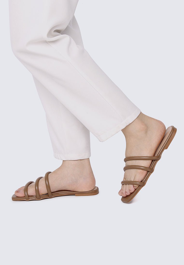 Nevaeh Comfy Sandals In TaupeShoes - myballerine