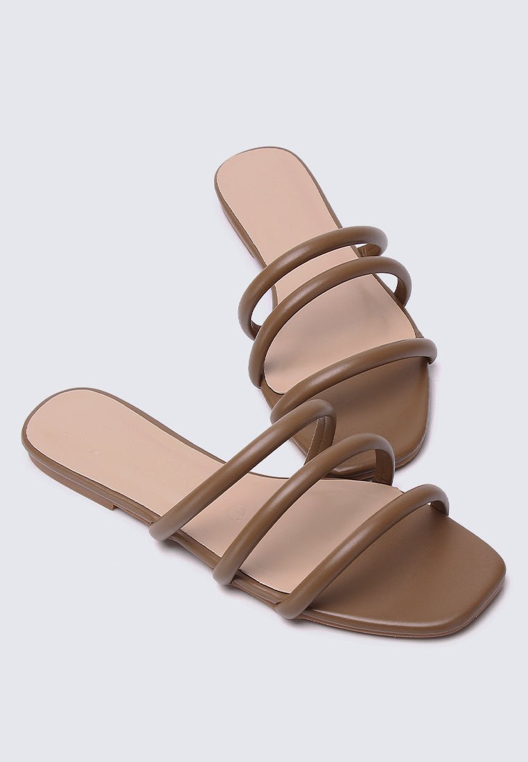 Nevaeh Comfy Sandals In TaupeShoes - myballerine