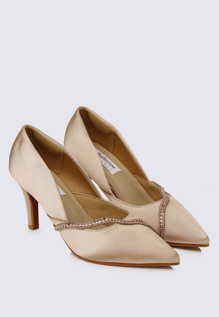 Nicole Comfy Pumps In ChampagneShoes - myballerine