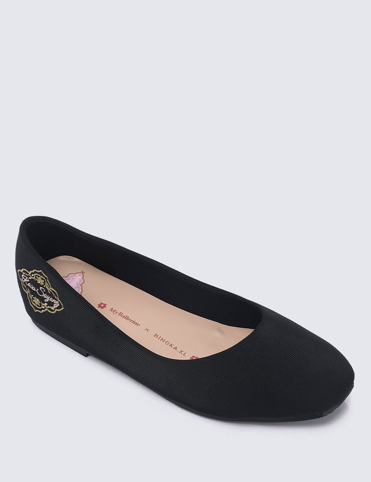 Oh, To Be Loved Comfy Ballerina In BlackShoes - myballerine