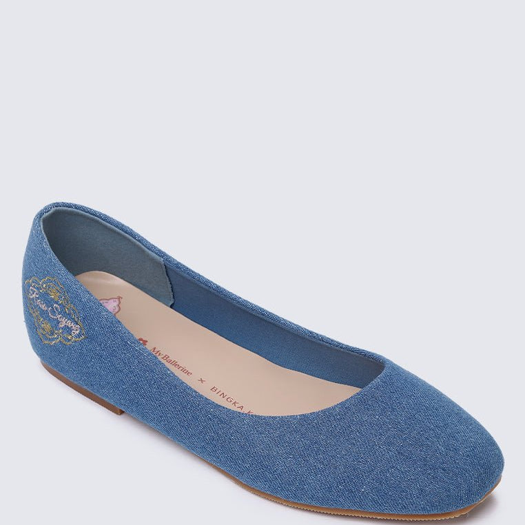 Oh, To Be Loved Comfy Ballerina In DenimShoes - myballerine