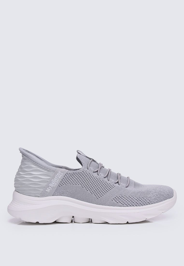 On The Go Comfy Sneakers In GreyShoes - myballerine