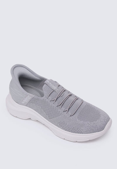 On The Go Comfy Sneakers In GreyShoes - myballerine