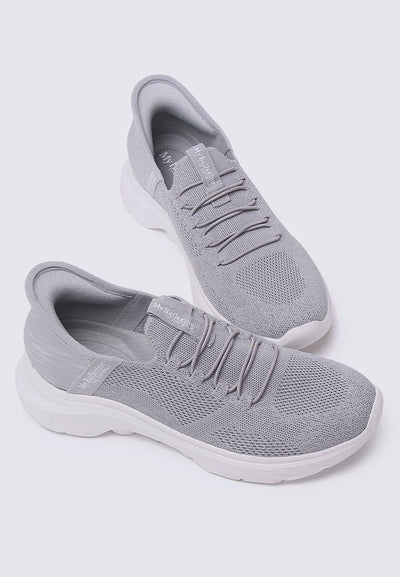 On The Go Comfy Sneakers In GreyShoes - myballerine