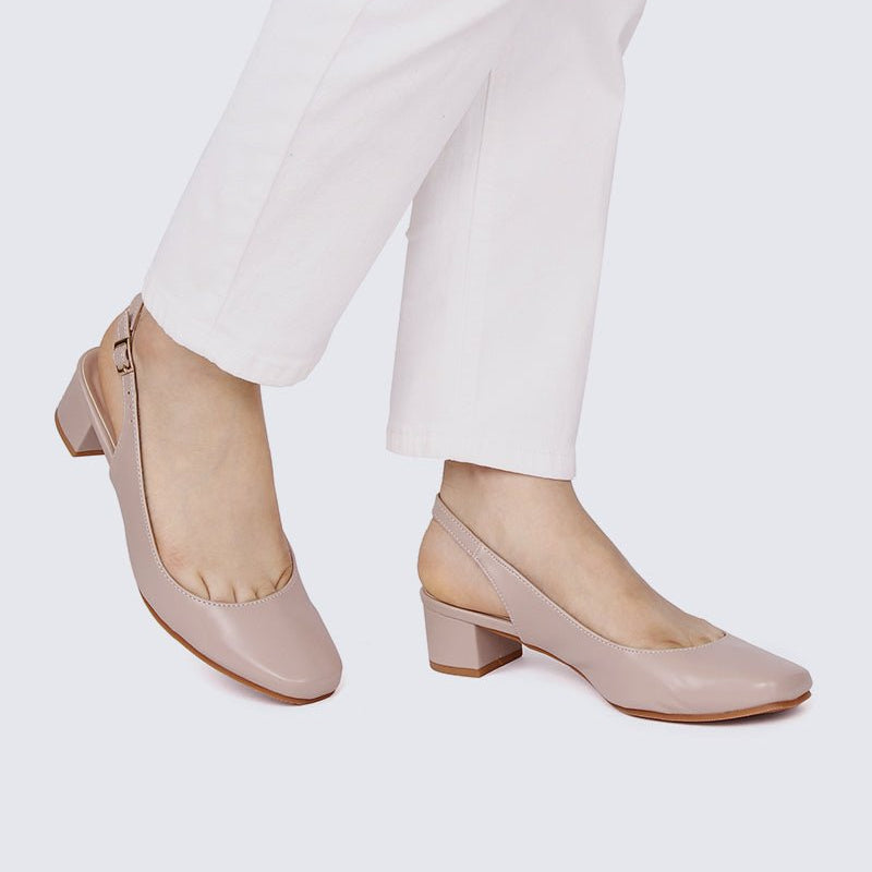 Palmer Comfy Heels In AlmondShoes - myballerine