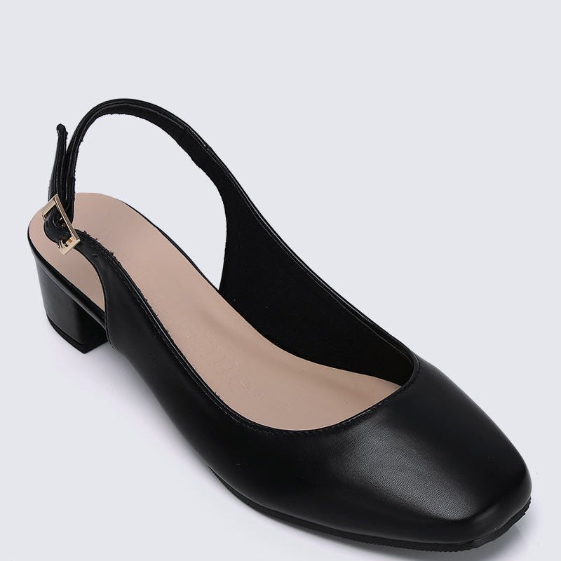 Palmer Comfy Heels In Black - myballerine