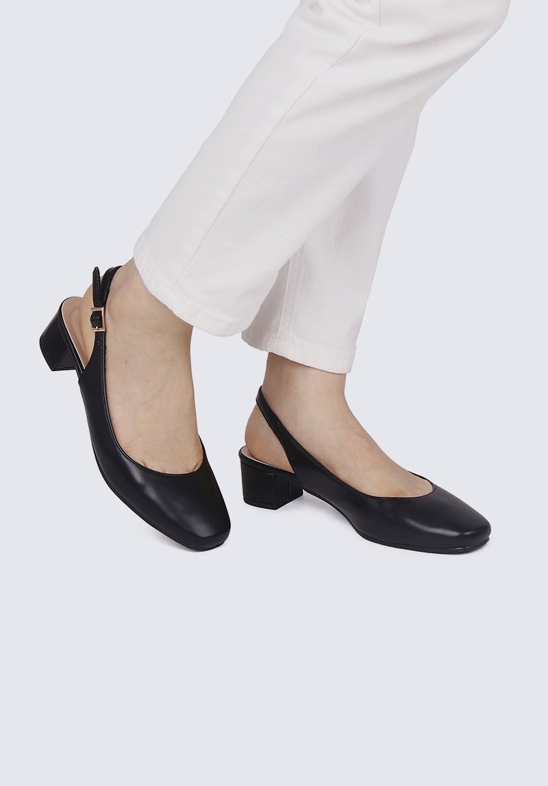 Palmer Comfy Heels In Black - myballerine