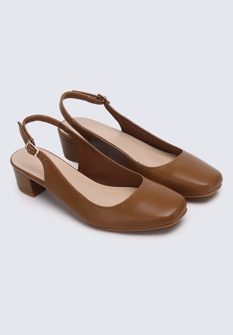 Palmer Comfy Heels In BrownShoes - myballerine