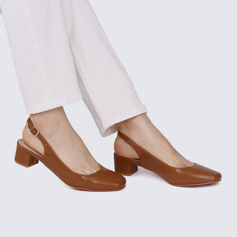 Palmer Comfy Heels In BrownShoes - myballerine