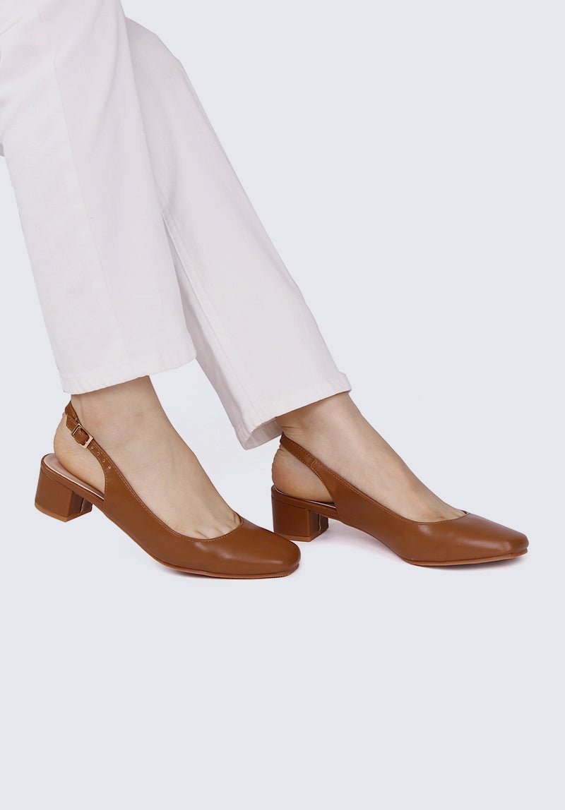 Palmer Comfy Heels In BrownShoes - myballerine