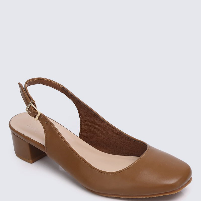 Palmer Comfy Heels In BrownShoes - myballerine