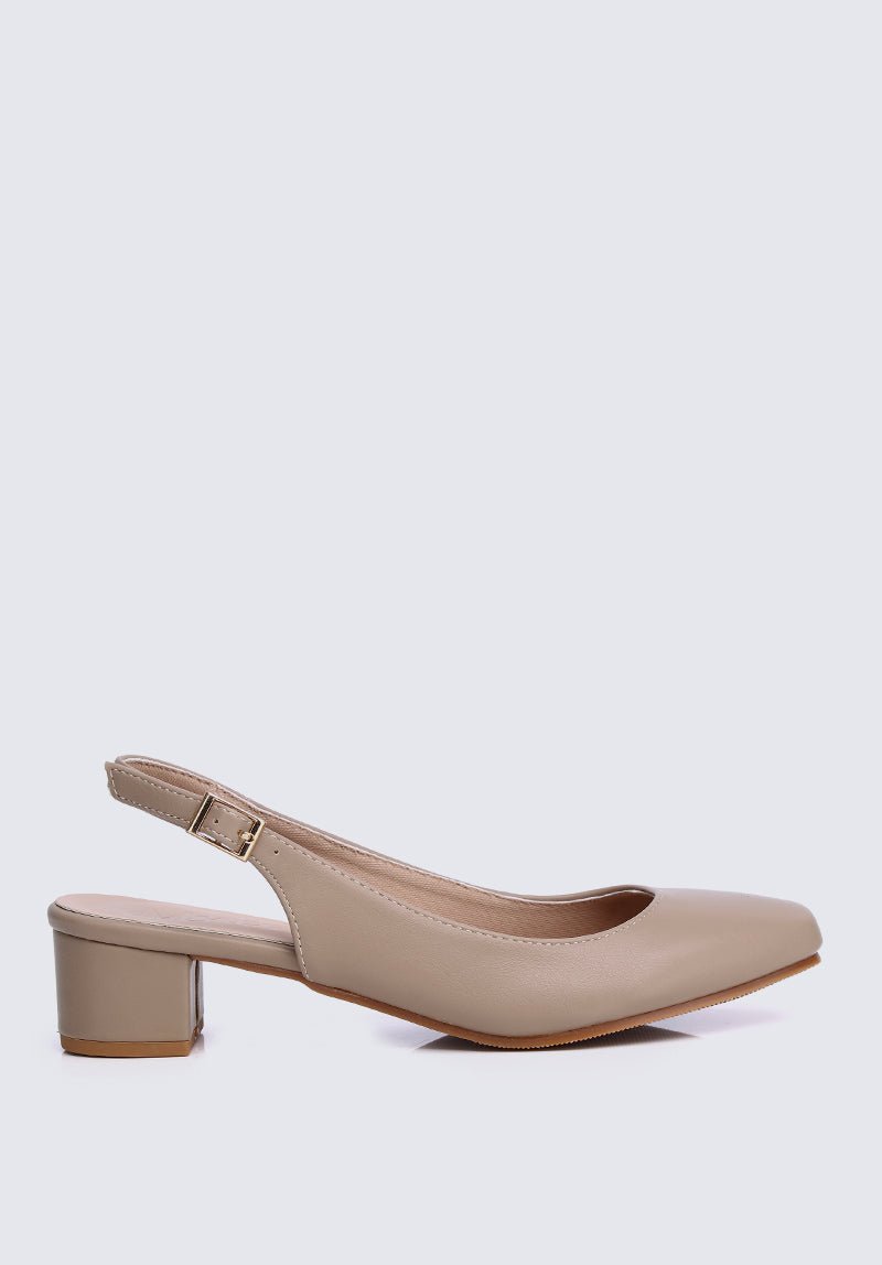 Palmer Comfy Heels In Taupe - myballerine