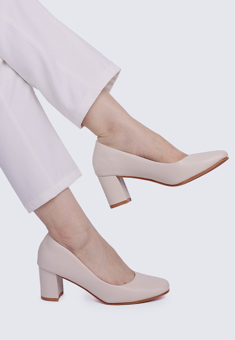 Pauline Comfy Heels In Beige - myballerine