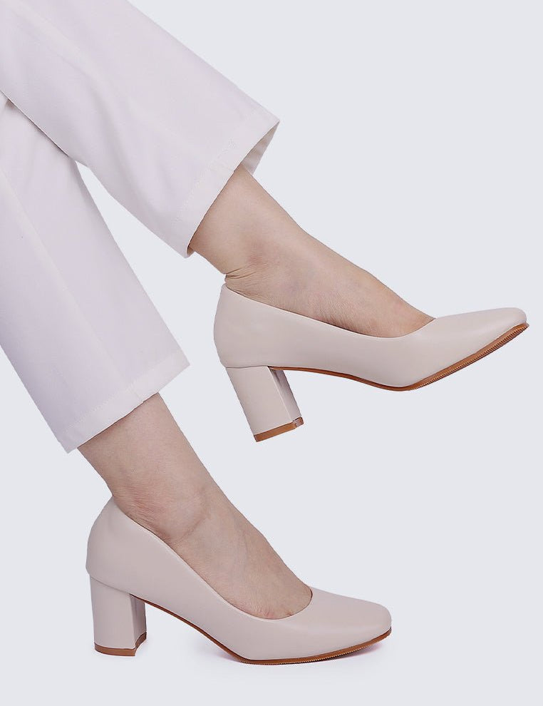 Pauline Comfy Heels In Beige - myballerine