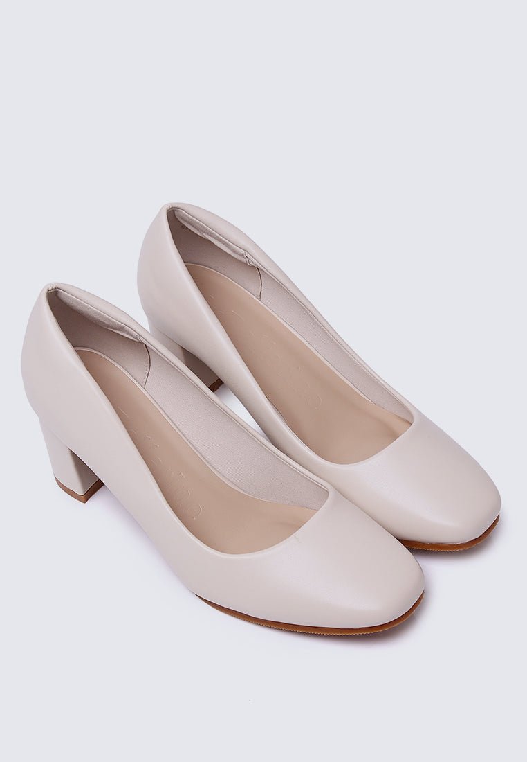 Pauline Comfy Heels In Beige - myballerine