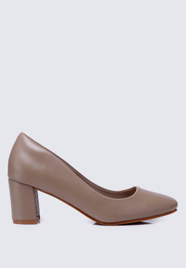 Pauline Comfy Heels In Taupe - myballerine