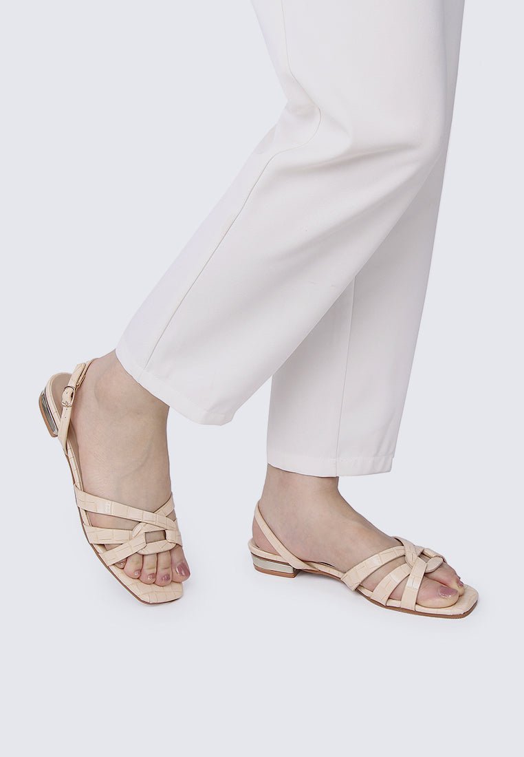 Penny Comfy Sandals In Beige - myballerine