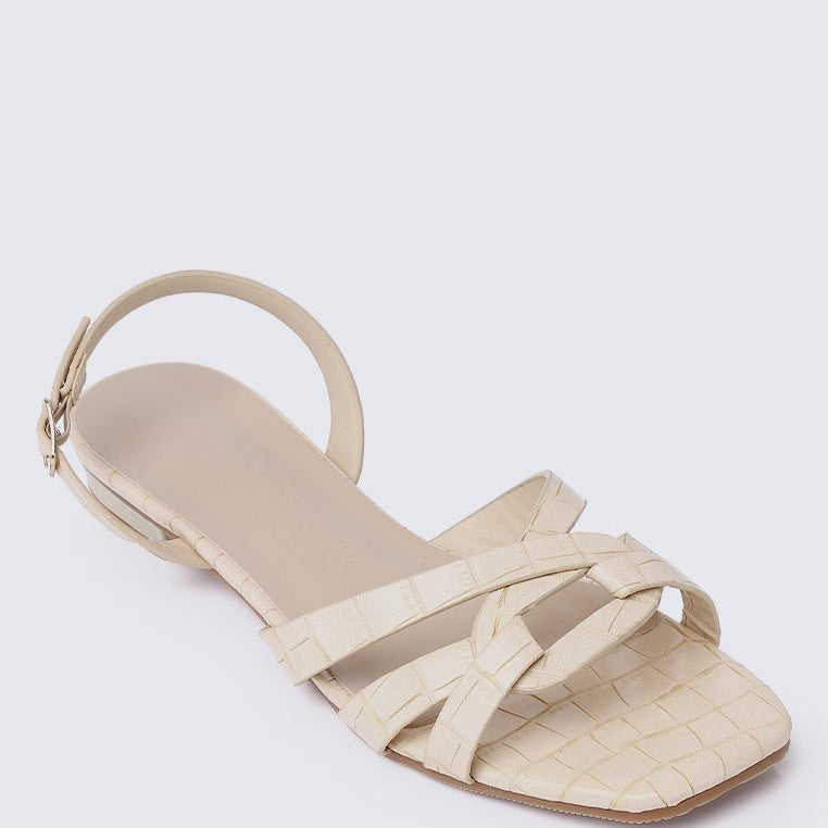 Penny Comfy Sandals In Beige - myballerine