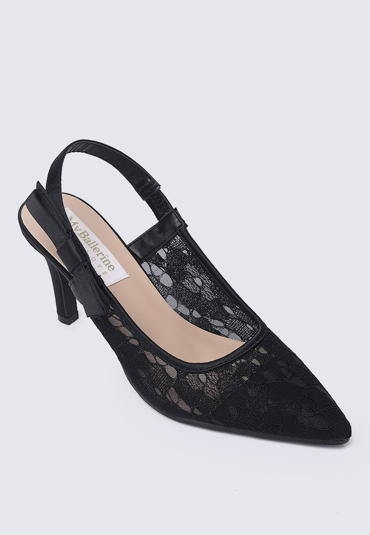 Perry Comfy Heels In Black - myballerine