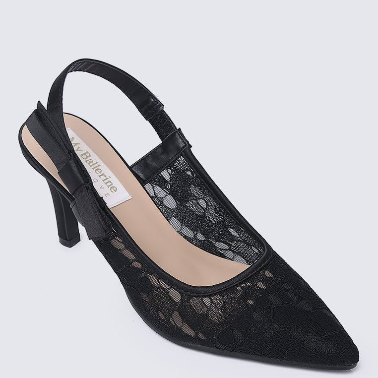 Perry Comfy Heels In Black - myballerine