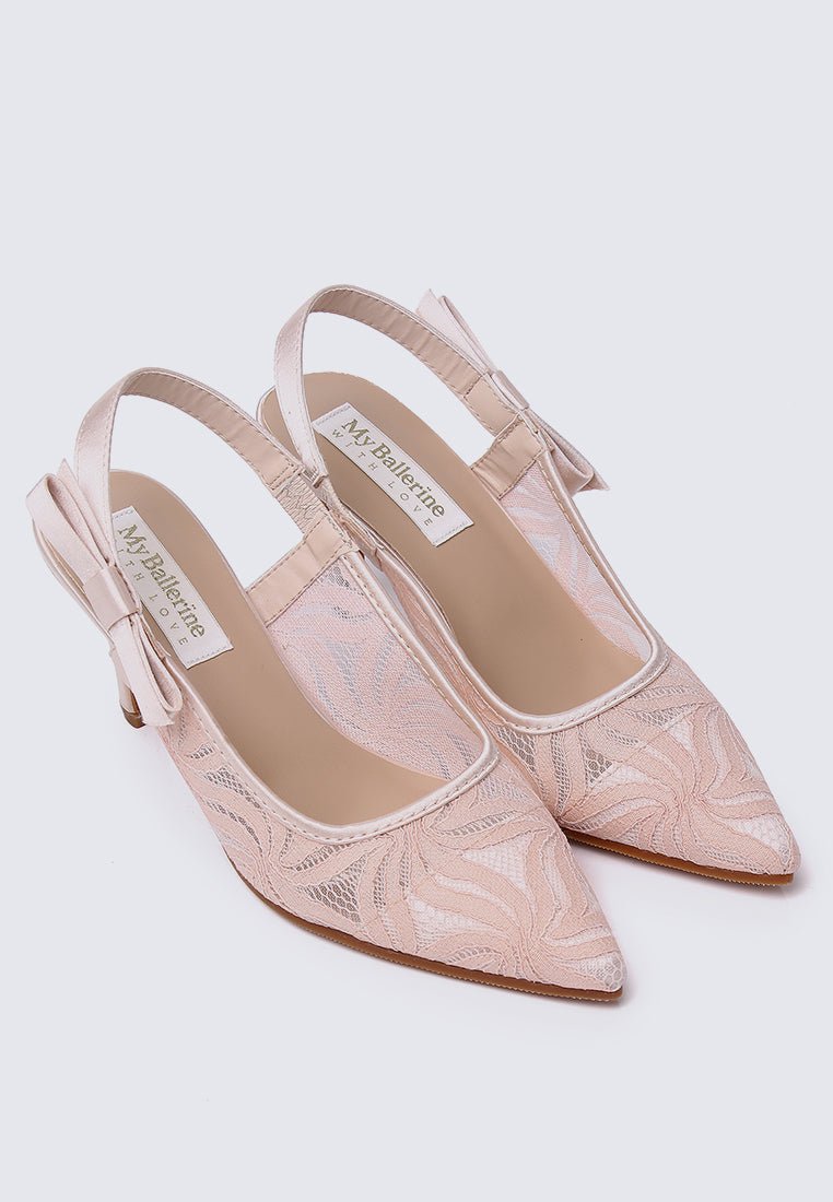 Perry Comfy Heels In Blush - myballerine