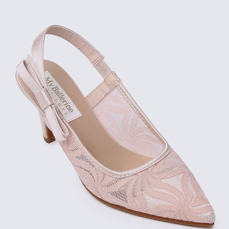 Perry Comfy Heels In Blush - myballerine